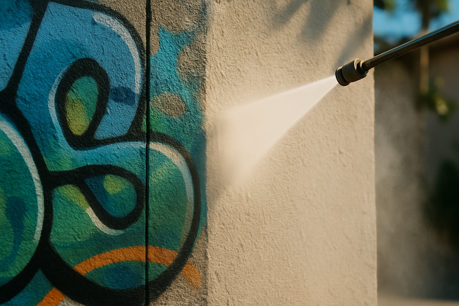 Remoción de graffiti y manchas de aceite